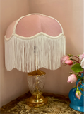 Dusky Pink Velvet Fringe Lampshade