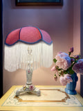 Dusky Pink Velvet Fringe Lampshade