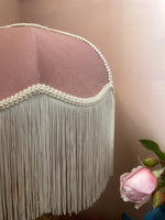 Dusky Pink Velvet Fringe Lampshade