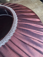 Handmade Copper Silk Lampshade with Tone Silk Fringe