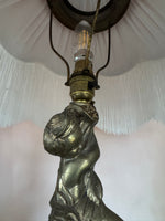 Handmade Dusky Pink Velvet & Ivory Fringe Lampshade