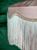Handmade Pearl Pink Silk Fringe Lampshade