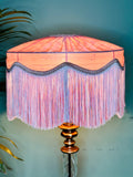 Handmade Pearl Pink Silk Fringe Lampshade