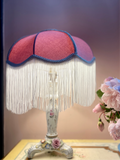 Dusky Pink Velvet Fringe Lampshade