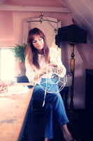 Handmade Copper Silk Lampshade with Tone Silk Fringe