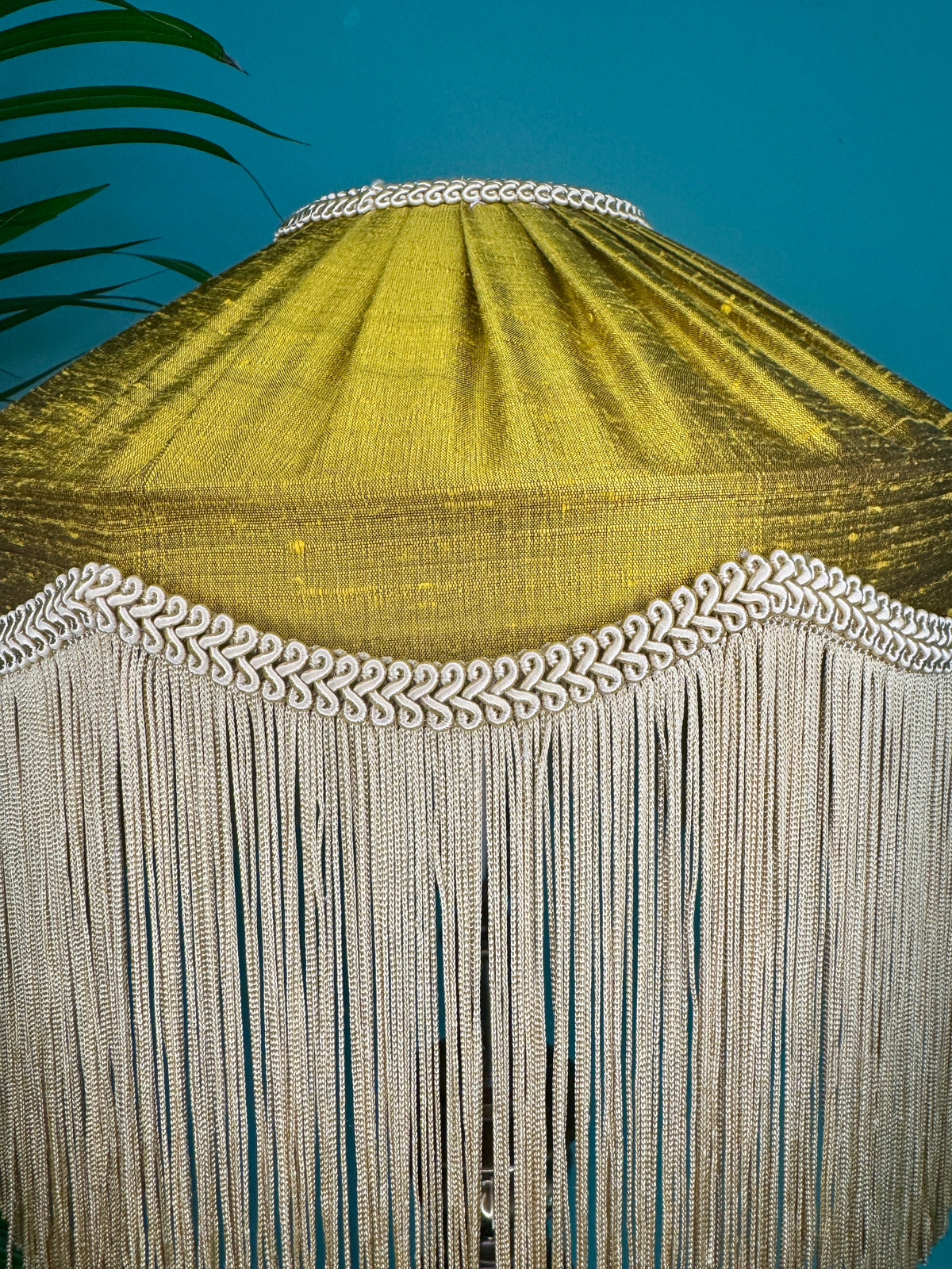 Handmade Gold Silk Fringe Lampshade