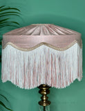 Handmade Pearl Pink Silk Fringe Lampshade