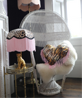 Handmade Velvet Fringe Heart Shaped Cushion