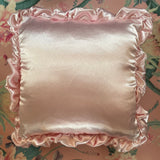 Handmade French kiss Pink Satin Cushion