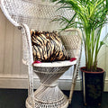 Handmade Tiger Print Velvet Tassel Cushion