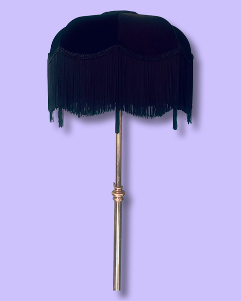 Black Star Velvet Fringe Lampshade