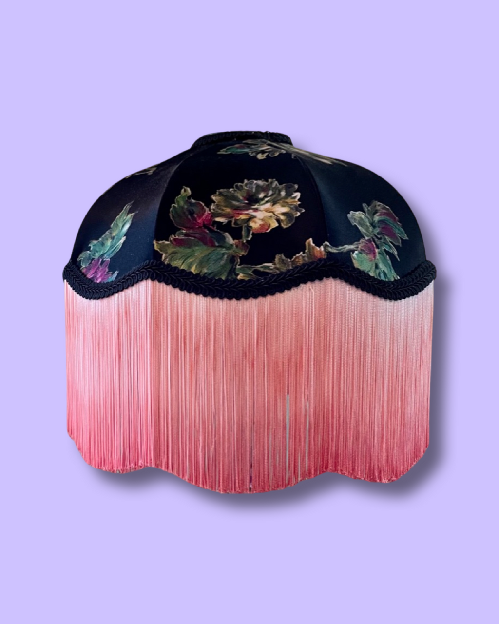 (Sold Out) Handmade Dark black floral Victorian inspired lampshade
